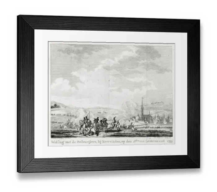 Framed Print : BATTLE OF NEERWINDEN The Austrians inflict a severe defeat on the French revolutionary Framed Print : BATTLE OF NEERWINDEN The Austrians inflict a severe defeat on the French revolutionary