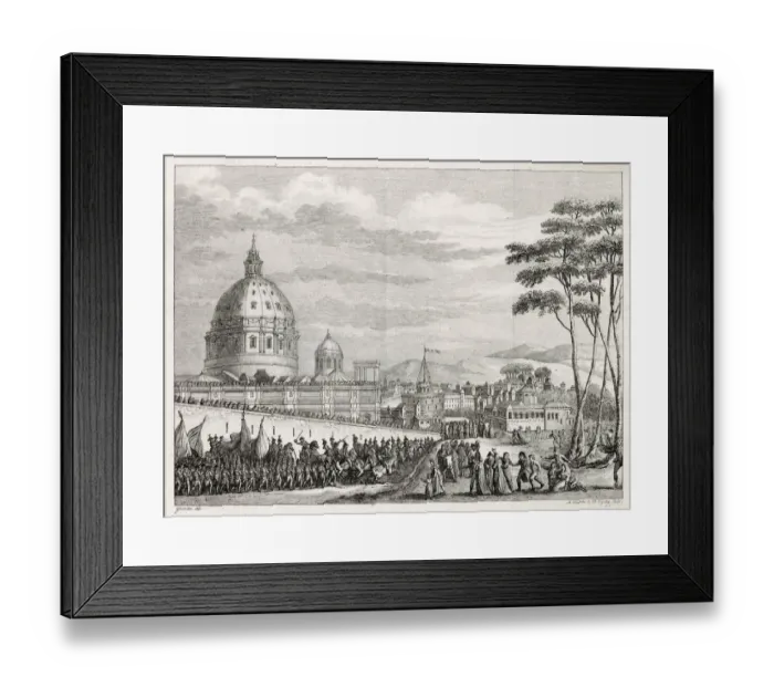 Framed Print : ITALIAN CAMPAIGN The French march into Rome Date: 16 February 1798 Framed Print : ITALIAN CAMPAIGN The French march into Rome Date: 16 February 1798
