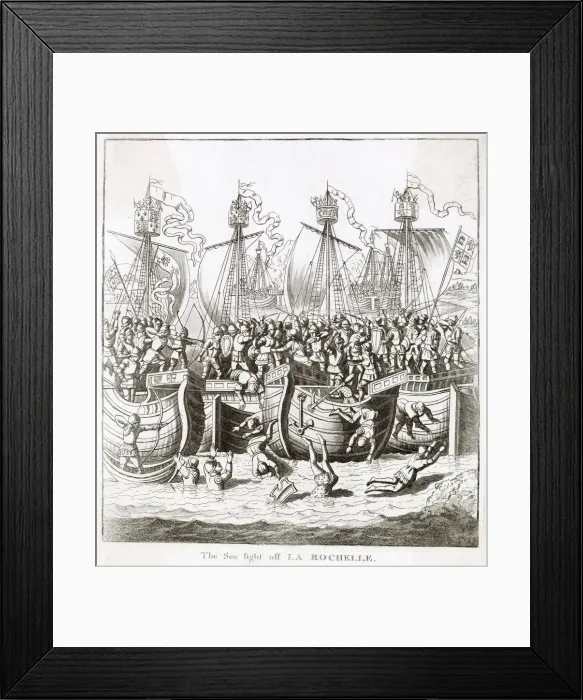 Framed Print : British naval victory at SLUYS. Date: 1372 Framed Print : British naval victory at SLUYS. Date: 1372