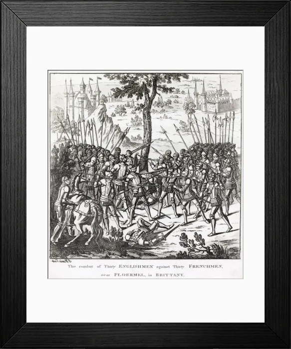 Framed Print : COMBAT DE TRENTE (battle of Thirty) wherein 30 Englishmen engaged 30 Frenchman in hand Framed Print : COMBAT DE TRENTE (battle of Thirty) wherein 30 Englishmen engaged 30 Frenchman in hand