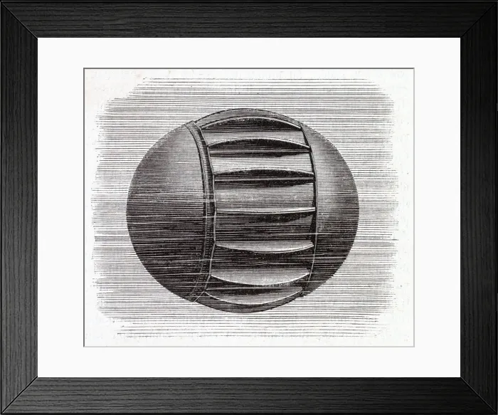Framed Print : A device used to float messages down the Seine and out of the city. Date: 1870 / 1 Framed Print : A device used to float messages down the Seine and out of the city. Date: 1870 / 1