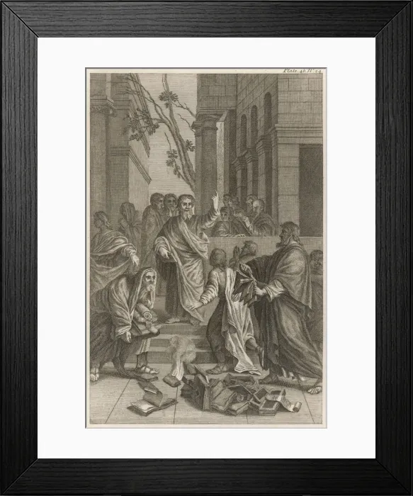 Framed Print : Many of them also which used curious arts brought their books together Framed Print : Many of them also which used curious arts brought their books together