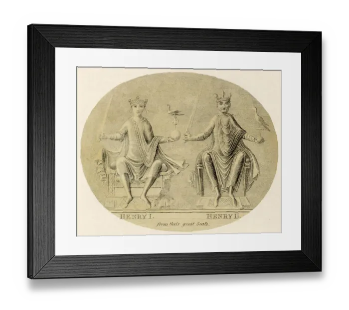Framed Print : HENRY II (1133 - 1189) King of England (1154-89) with Henry I alongside Framed Print : HENRY II (1133 - 1189) King of England (1154-89) with Henry I alongside
