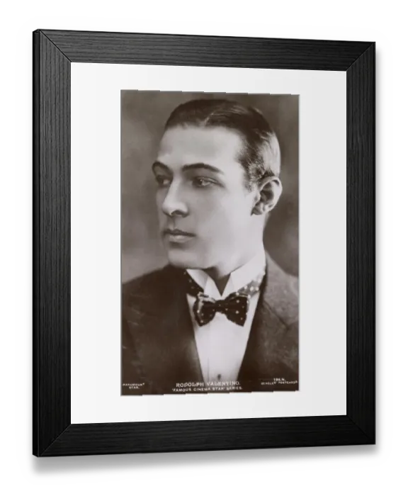 Framed Print : RUDOLPH VALENTINO Italian-American romantic film idol who died at a tragically young age Framed Print : RUDOLPH VALENTINO Italian-American romantic film idol who died at a tragically young age