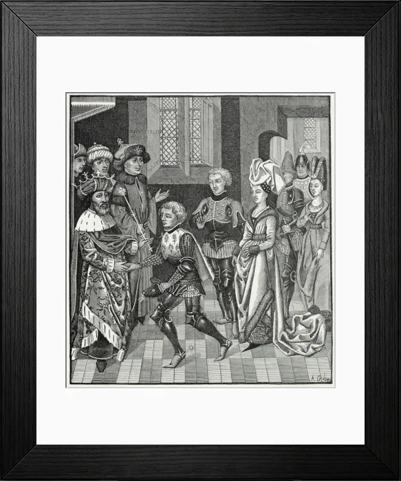 Framed Print : FIRST CRUSADE Reception of Gautier-sans- Avoir by the King of Hungary Framed Print : FIRST CRUSADE Reception of Gautier-sans- Avoir by the King of Hungary