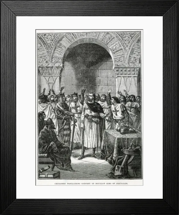 Framed Print : FIRST CRUSADE - Godefroi de Bouillon, leader of the First Crusade Framed Print : FIRST CRUSADE - Godefroi de Bouillon, leader of the First Crusade