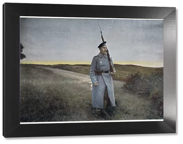 Russian sentinel on a lonely country road Date: 1890s