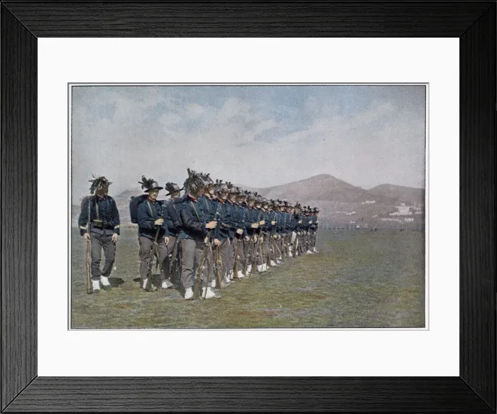 Framed Print : Bersaglieri. Date: 1890s Framed Print : Bersaglieri. Date: 1890s