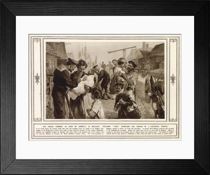 Framed Print : It is a little-known fact that the Belgians were delighted when their kindly Framed Print : It is a little-known fact that the Belgians were delighted when their kindly