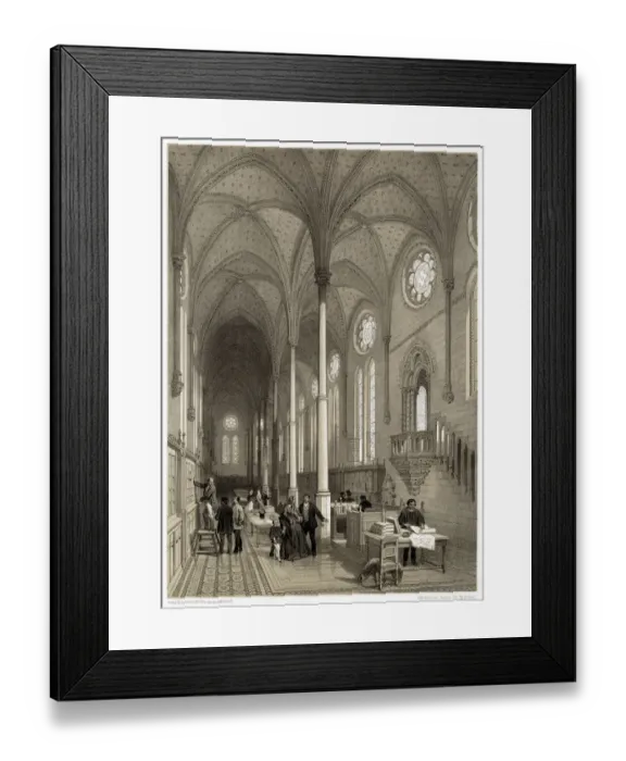 Framed Print : La Bibliotheque du Conservatoire des Arts et Metiers is housed in the former refectory of Framed Print : La Bibliotheque du Conservatoire des Arts et Metiers is housed in the former refectory of