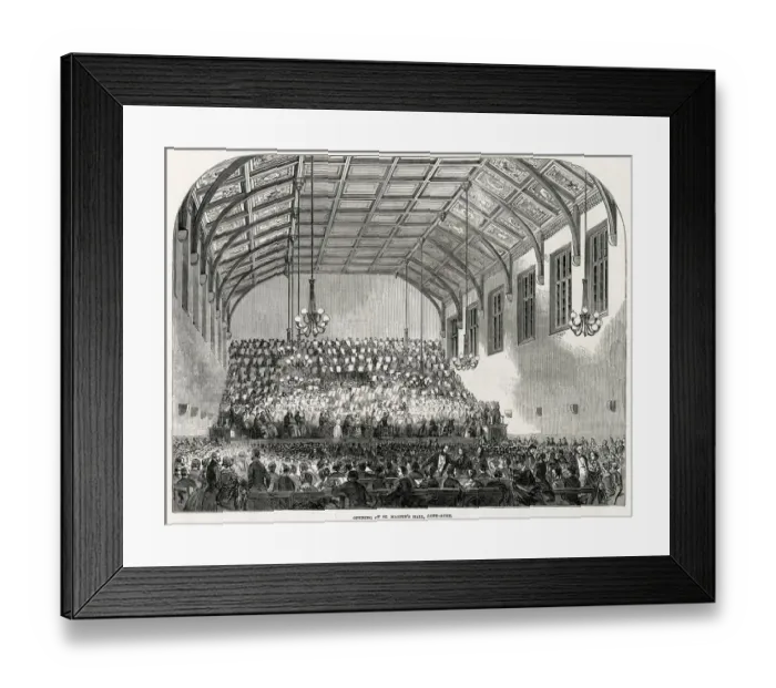 Framed Print : The opening concert at the new St Martins Hall, Long Acre, London. Date: 1850 Framed Print : The opening concert at the new St Martins Hall, Long Acre, London. Date: 1850