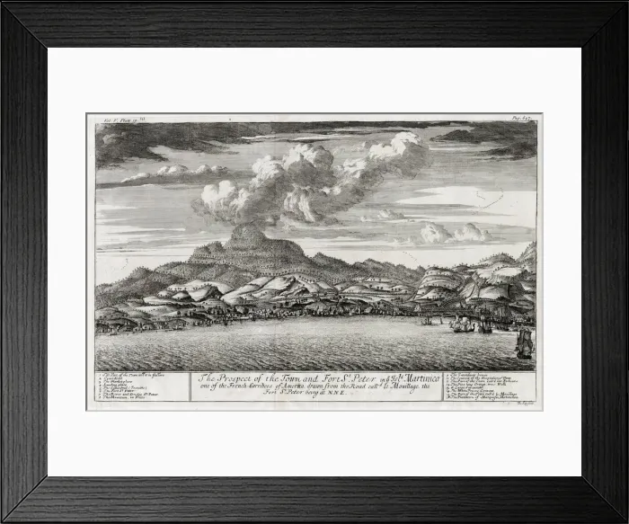 Framed Print : Martinique: view of Saint Pierre from the sea Date: 17th century Framed Print : Martinique: view of Saint Pierre from the sea Date: 17th century