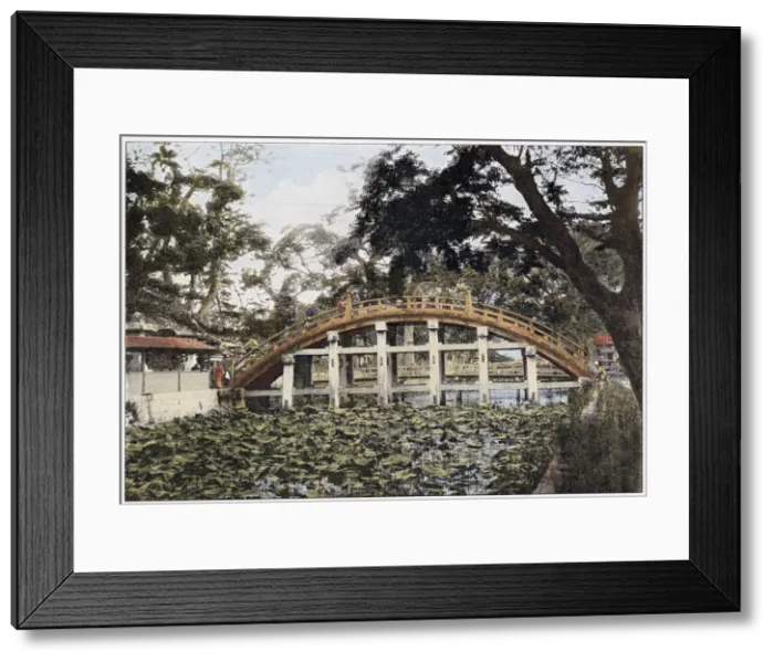 Framed Print : Osaka: Sumiyoshi Bridge Date: 1890s Framed Print : Osaka: Sumiyoshi Bridge Date: 1890s