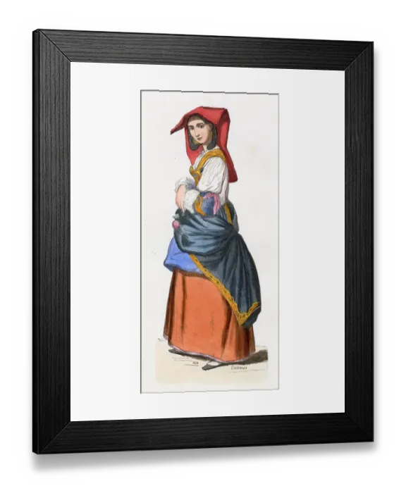 Framed Print : A young woman of Salerno Date: circa 1850 Framed Print : A young woman of Salerno Date: circa 1850