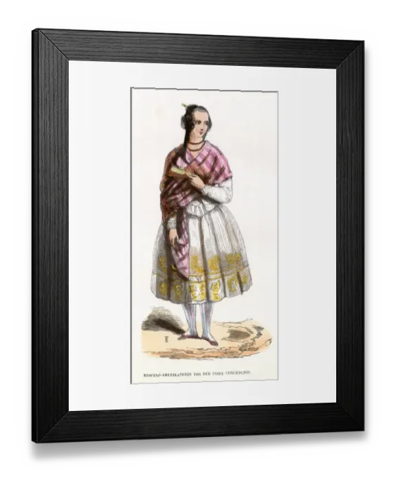 Framed Print : A lady from Grenada (formerly Concepcion) Date: circa 1860 Framed Print : A lady from Grenada (formerly Concepcion) Date: circa 1860