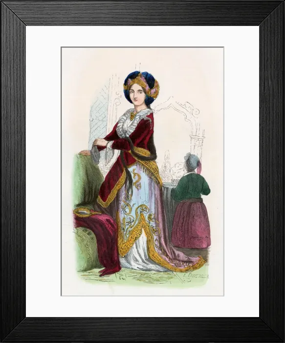 Framed Print : A Turkish noblewoman Date: circa 1840 Framed Print : A Turkish noblewoman Date: circa 1840