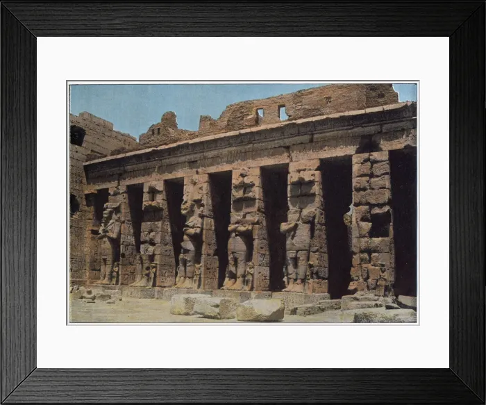 Framed Print : Thebes: First Court of the Temple. Date: circa 1890 Framed Print : Thebes: First Court of the Temple. Date: circa 1890
