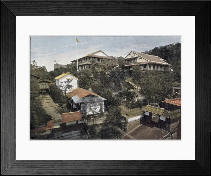 Framed Print : Hotel at Kyoto. Date: circa 1900 Framed Print : Hotel at Kyoto. Date: circa 1900