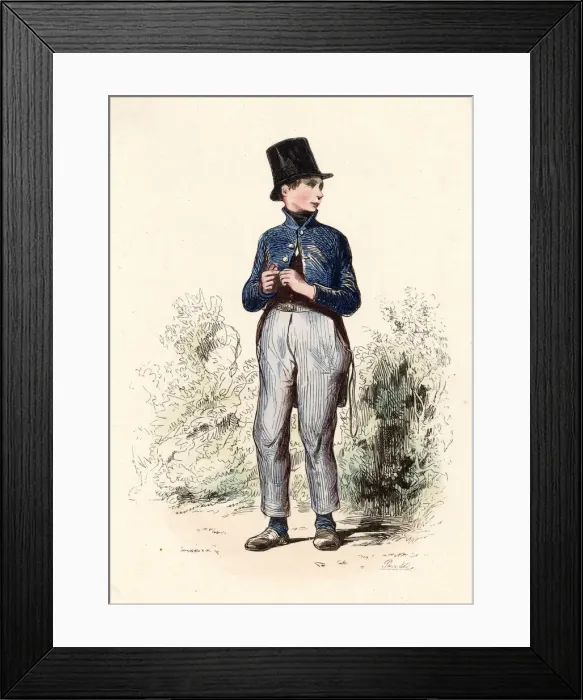Framed Print : A French schoolboy. Date: 1850 Framed Print : A French schoolboy. Date: 1850