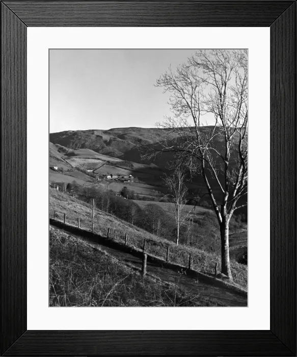 Framed Print : View of the valley and tiny village of Cwmystwyth, Cardiganshire, Wales Framed Print : View of the valley and tiny village of Cwmystwyth, Cardiganshire, Wales