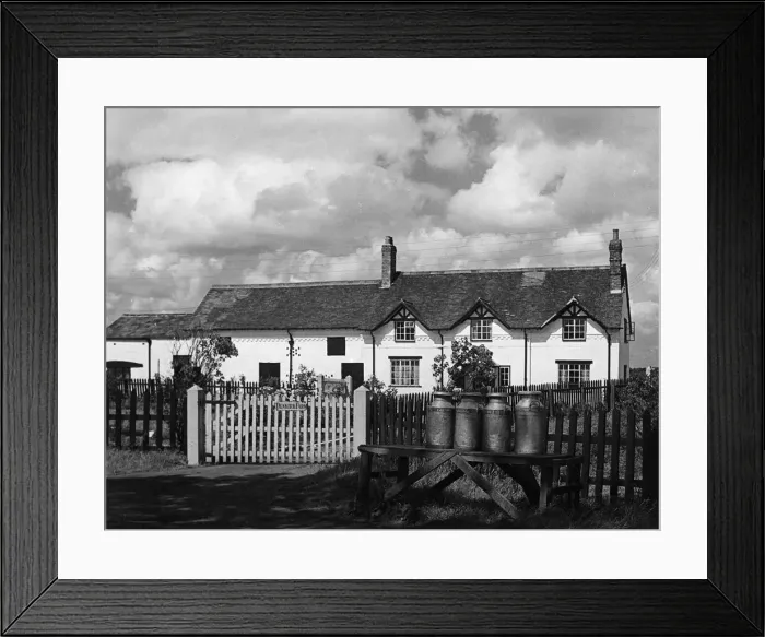 Framed Print : Milk churns outside a pictureque farmhouse called Dunkirk Farm Framed Print : Milk churns outside a pictureque farmhouse called Dunkirk Farm