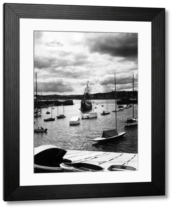 Framed Print : A corner of the Outer Harbour, Torquay, Devon, England Framed Print : A corner of the Outer Harbour, Torquay, Devon, England