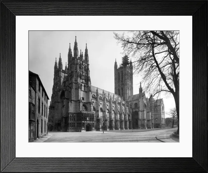 Framed Print : South West view of Canterbury Cathedral, Canterbury, Kent, England. Date: late 1940s Framed Print : South West view of Canterbury Cathedral, Canterbury, Kent, England. Date: late 1940s
