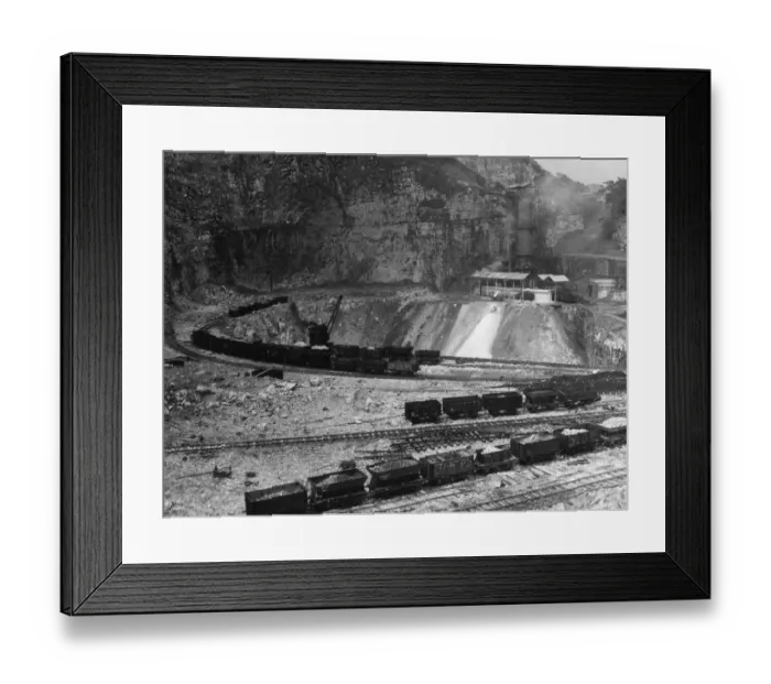 Framed Print : One of the chief industries of Derbyshire is the quarrying of limestone Framed Print : One of the chief industries of Derbyshire is the quarrying of limestone
