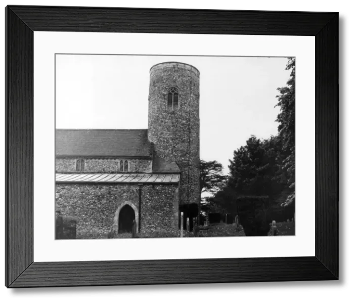 Framed Print : Letheringsett Church Tower, Norfolk, England, a Saxon Round (Watch) Tower, built c Framed Print : Letheringsett Church Tower, Norfolk, England, a Saxon Round (Watch) Tower, built c
