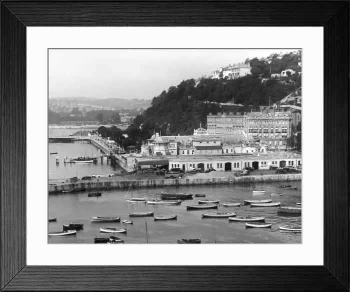 Framed Print : A fine view of Torquay, with its well-sheltered harbour, one of the finest in Devon Framed Print : A fine view of Torquay, with its well-sheltered harbour, one of the finest in Devon