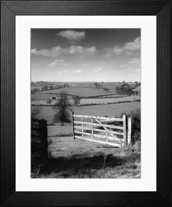 Framed Print : Thro the gate, a glimpse of typical Northamptonshire, England, countryside Framed Print : Thro the gate, a glimpse of typical Northamptonshire, England, countryside