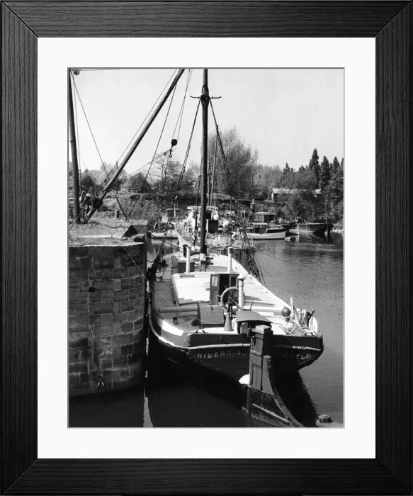 Framed Print : Hibernia, a converted Thames sailing barge, luxuriously fitted as a permanent Framed Print : Hibernia, a converted Thames sailing barge, luxuriously fitted as a permanent
