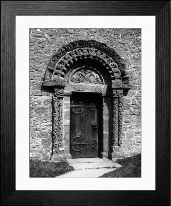 Framed Print : The church of St. Mary and St. David, Kilpeck, Herefordshire, England Framed Print : The church of St. Mary and St. David, Kilpeck, Herefordshire, England