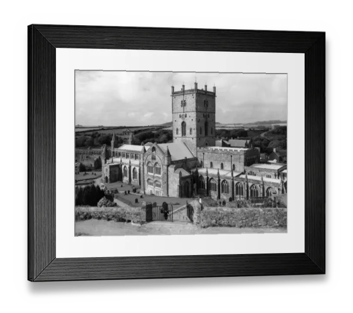 Framed Print : St. Davids Cathedral, Pembrokeshire, Wales. Built upon the site of a 6th century Framed Print : St. Davids Cathedral, Pembrokeshire, Wales. Built upon the site of a 6th century