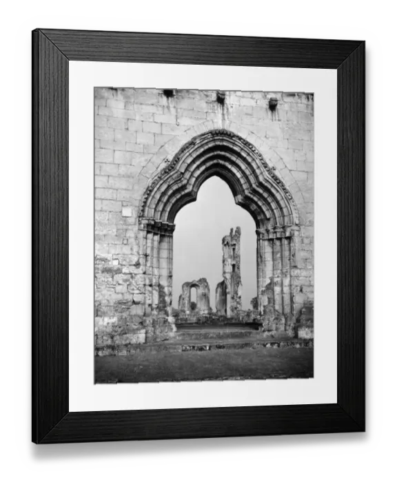 Framed Print : Byland Abbey, Yorkshire, England, was founded as a Savigniac abbey in 1135 Framed Print : Byland Abbey, Yorkshire, England, was founded as a Savigniac abbey in 1135