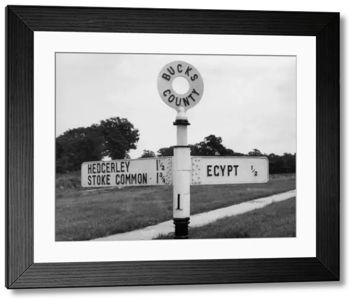 Framed Print : A curious signpost for a village called Egypt, in the heart of Buckinghamshire Framed Print : A curious signpost for a village called Egypt, in the heart of Buckinghamshire