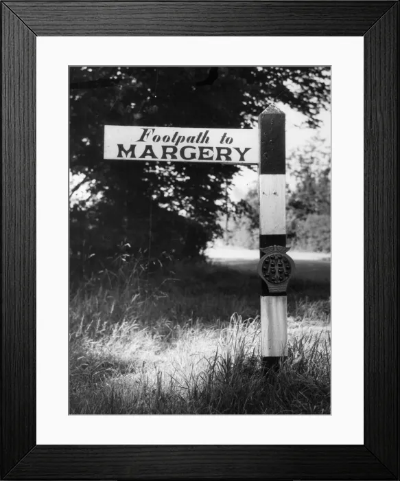 Framed Print : The way to Margery! A funny signpost at Reigate Hill, Surrey, England Framed Print : The way to Margery! A funny signpost at Reigate Hill, Surrey, England