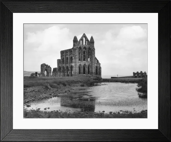 Framed Print : Whitby Abbey, Yorkshire, England. King Edwin built a small church here c. 630. St Framed Print : Whitby Abbey, Yorkshire, England. King Edwin built a small church here c. 630. St