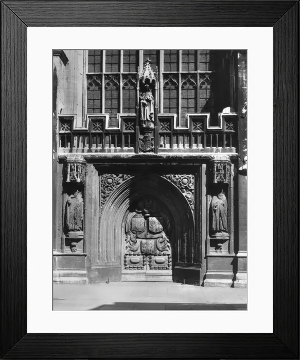 Framed Print : The magnificent West Door of Bath Abbey, Somerset, England. Date: 12th century Framed Print : The magnificent West Door of Bath Abbey, Somerset, England. Date: 12th century