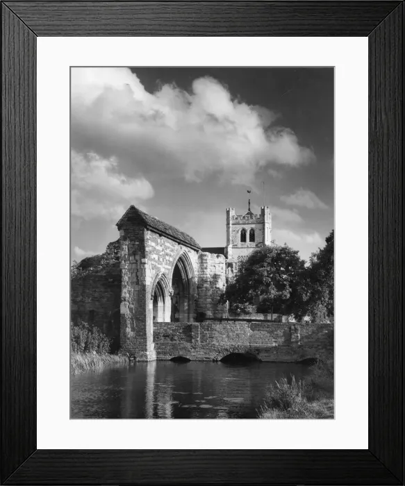 Framed Print : The noble building of Waltham Abbey, Essex, England, with its Norman Gateway Framed Print : The noble building of Waltham Abbey, Essex, England, with its Norman Gateway