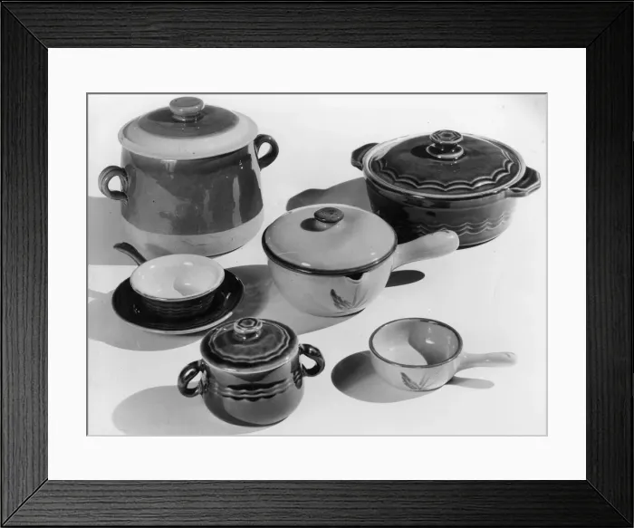 Framed Print : Ceramic and earthenware pots and pans, casserole and soup dishes, etc Framed Print : Ceramic and earthenware pots and pans, casserole and soup dishes, etc