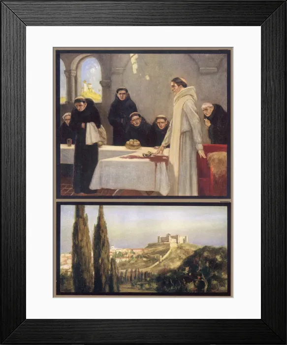 Framed Print : SAINT BENEDICT OF NURSIA remonstrates with the monks when they complain that he has Framed Print : SAINT BENEDICT OF NURSIA remonstrates with the monks when they complain that he has