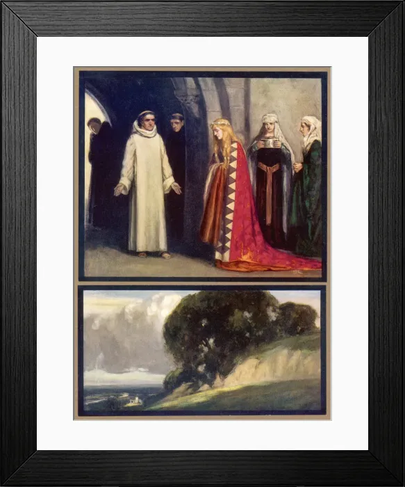 Framed Print : SAINT BERNARD OF CLAIRVAUX reproaches his sister Hombeline for her attachment to Framed Print : SAINT BERNARD OF CLAIRVAUX reproaches his sister Hombeline for her attachment to