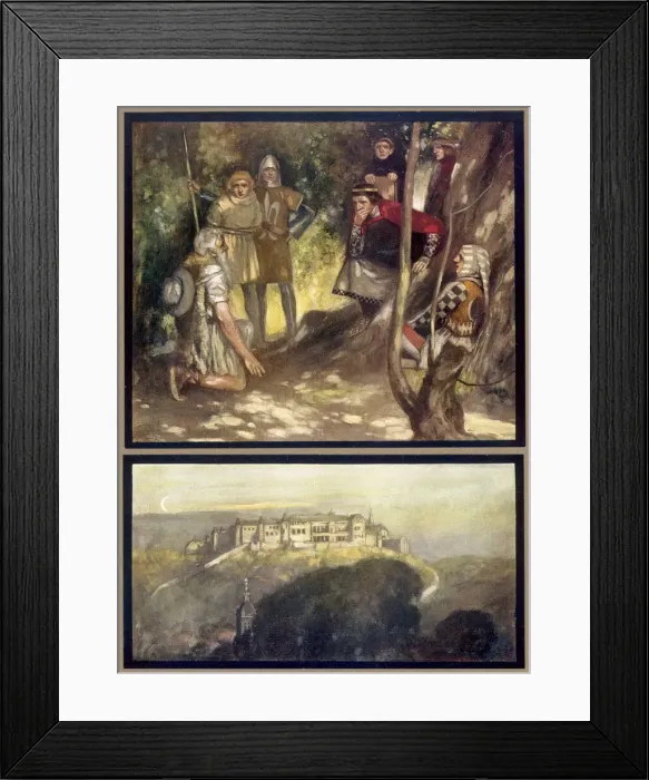 Framed Print : Beneath a tree in the forest at Vincennes Louis listens to the grievaces of his Framed Print : Beneath a tree in the forest at Vincennes Louis listens to the grievaces of his