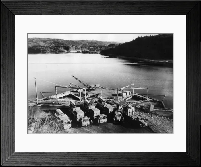 Framed Print : A salmon farm, U. S. A. Date: late 1960s Framed Print : A salmon farm, U. S. A. Date: late 1960s