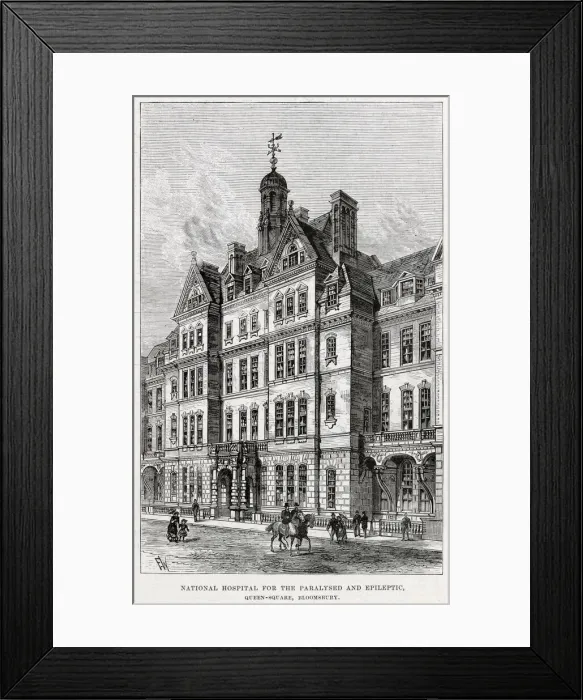Framed Print : Exterior of National Hospital for the Paralysed and Epileptic, Queen Square, Bloomsbury Framed Print : Exterior of National Hospital for the Paralysed and Epileptic, Queen Square, Bloomsbury