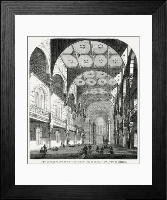 Framed Print : View of the interior of the new military chapel in Woolwich, London Framed Print : View of the interior of the new military chapel in Woolwich, London