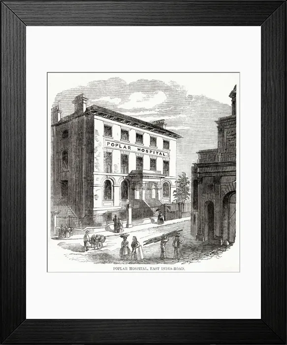 Framed Print : Exterior of the Poplar Hospital in east India Road, London Framed Print : Exterior of the Poplar Hospital in east India Road, London