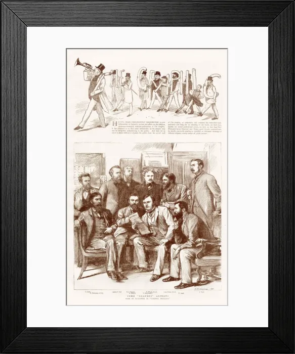 Framed Print : Some of the artist in the early Graphic newspaper that produce the thousands of sketches Framed Print : Some of the artist in the early Graphic newspaper that produce the thousands of sketches
