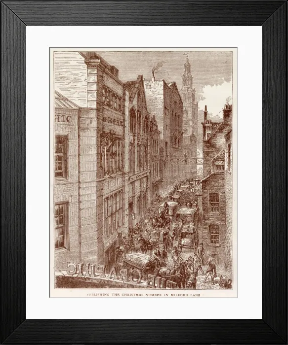Framed Print : Exterior of Milford Lane, where the weekly The Graphic Framed Print : Exterior of Milford Lane, where the weekly The Graphic